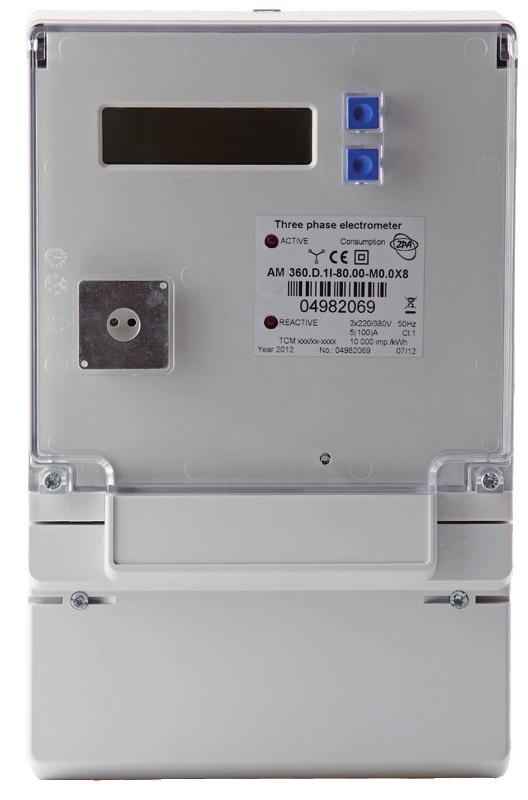 SINGLE AND POLY-PHASE STATIC METERS AM 160 AM 360 The AM x60 series electricity meters are modern electronic devices, designed for application in AMM systems for monitoring, checking and governing of