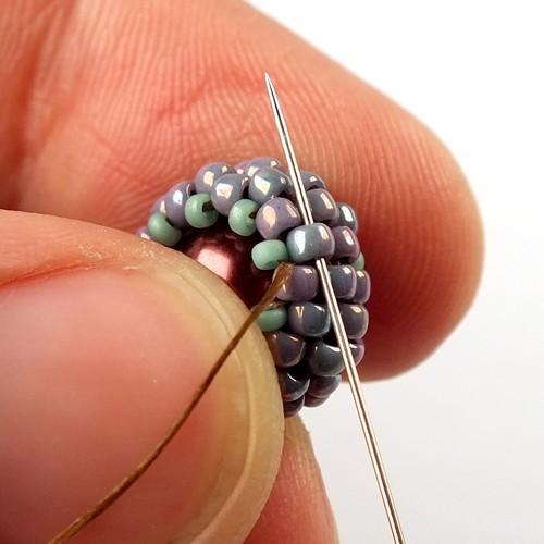 beads to get to the middle row of 11/0s