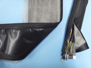 Tapaulin jacket + wire mesh closure Tarpaulin sheet Fastening