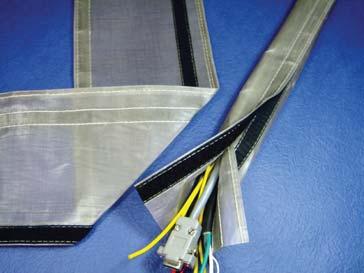 Zipper (male) Aluminum foil laminated PVC jacket for flat cables Adhesive tape closure Zipper (female)