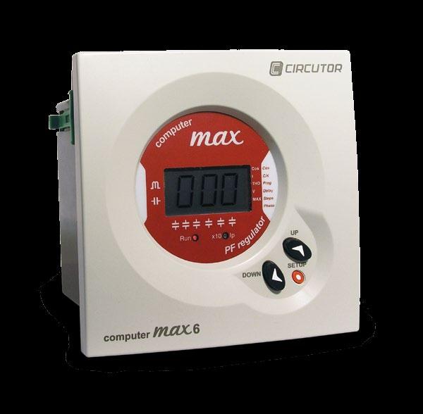 computer MAX Automatic power factor regulator Description Features The state-of-the-art regulators of the MAX Series have been designed to offer simple and efficient regulation features.
