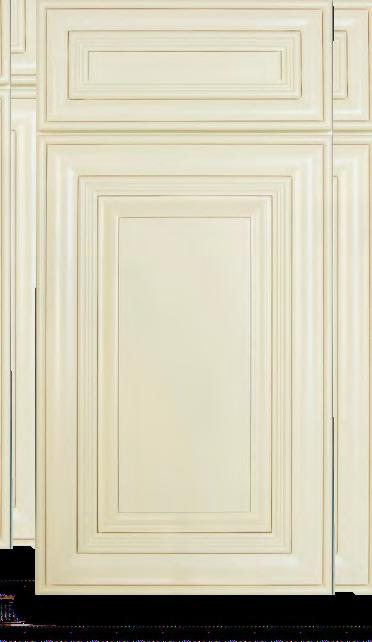 Cabinet Door Perla Model: PE - Finish: Cream White Color - 1/2" Thick Grade Plywood Box