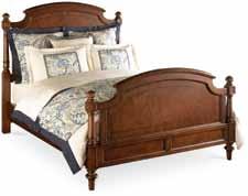 689-313HB Twin Size Headboard W40.50 (103cm) D3.50 (9cm) H58.50 (149cm) 7.25 (18cm) inches from floor to bottom of side rails with Drexel Heritage bed frame.