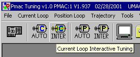 Whenever a motor is being electronically commutated using the PMAC2's "field oriented" commutation algorithm, one of the first steps would be to tune the current loops.