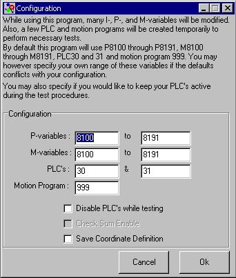 PLC number: You can set 2 legal plc numbers to use in PmacTuningPro.