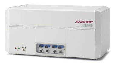 Advantest's unique optical sampling method, utilizing phase-modulated dual-laser-synchronized control technology without a mechanical optical delay line, enables extremely high speed terahertz