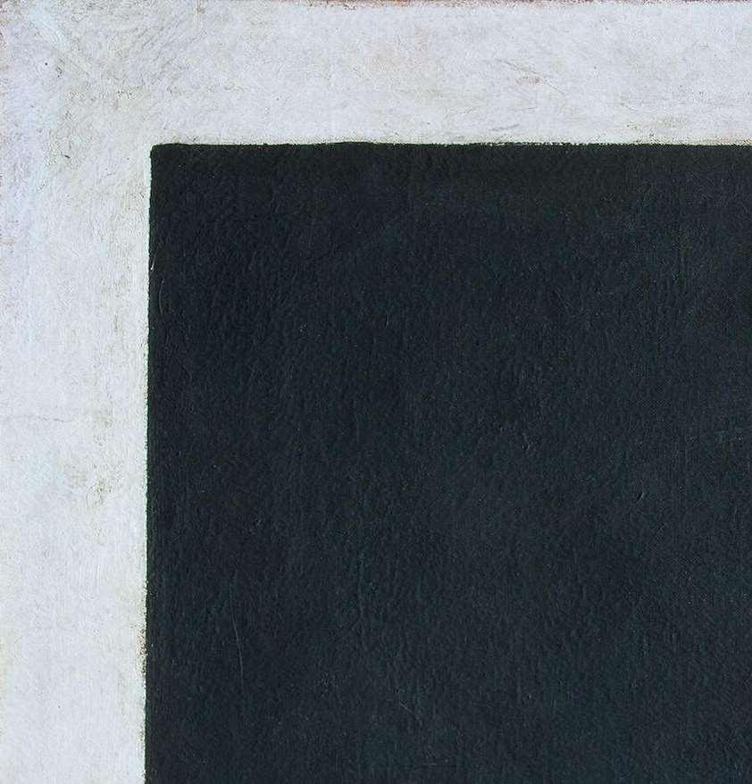 Kasimir Malevich Black Square on a White Ground. Detail.