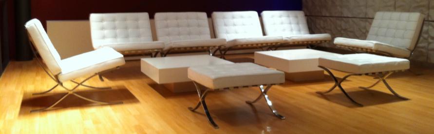Barcelona Lounge Barcelona chair Leather White 24 150 Barcelona stool Leather White 10 100 Chair- Mies van der Rohe Leather Ivory 4