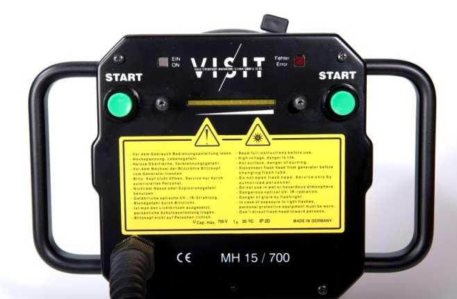 User Manual UV Flash Dry 15/700 Triggering the UV flashes for the drying process WARNING Danger of eye and skin