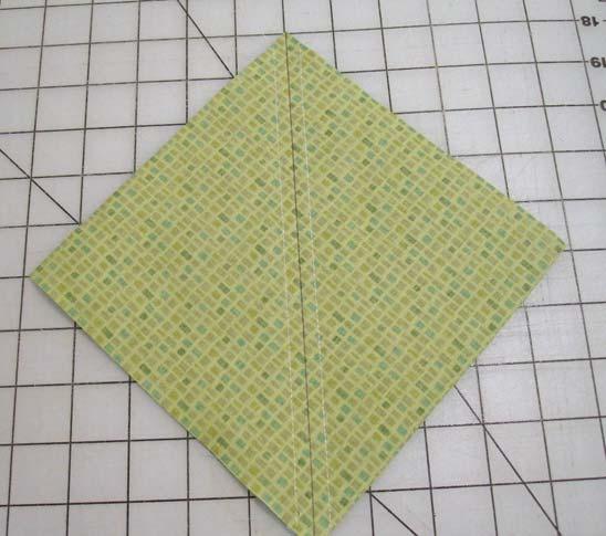 Construct the Quilt Note: All seam allowances are ¼ unless otherwise noted. Place one blue 7 square and one green 7 square right sides together.
