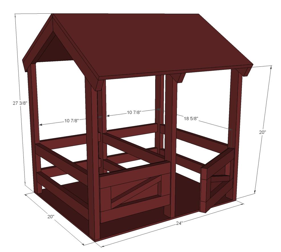 Summary: How to build a horse stable for American Girl or 18" dolls.