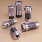 Typical Parts Run On Hardinge Swiss-Turn Lathes SWISS-TURN Main & Sub-Spindle Collets and Carbide Guide Bushings Cross Section of Hardinge Swiss-Turn Spindle with a Workpiece If you manufacture
