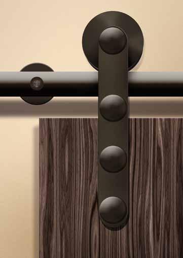 : 18 Antra I Stainless steel sets, tubular, Dark Bronze Trolley Antra I for wooden door panel Complete sets, standard model, t = 38-45 mm adjustable height, approx.