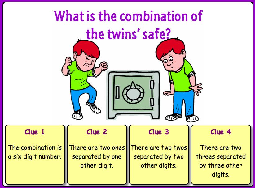Solution to Maths Challenge #33 The combination is: 312132 Correct answers from: Safaniya, Dinky,
