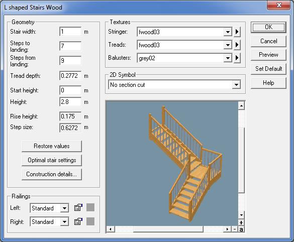 13. By default the Stairs will run from the floor level to the floor surface of the floor above.