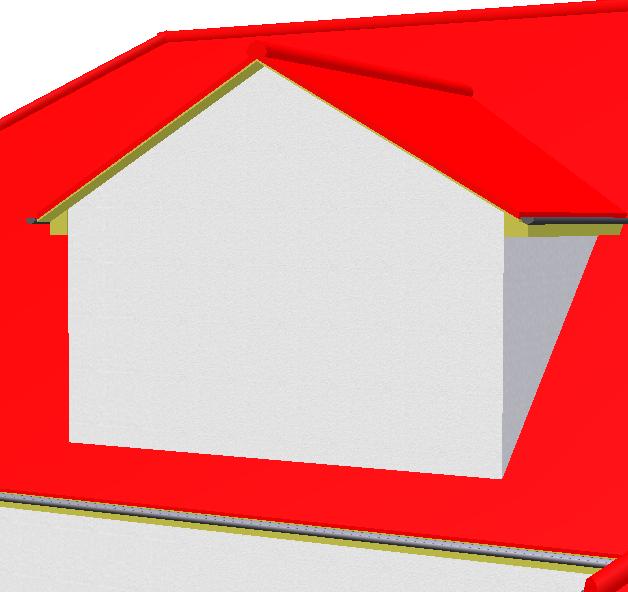 One item of note is that when you place a dormer it becomes part of the roof and it will automatically amend the roof structure and