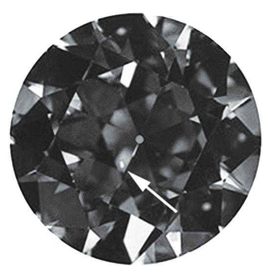inclusions that occupy a significant percentage of the diamond s dimensions may be graded more severely As well, an inclusion in a large diamond may be less noticeable and for that reason may be