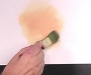 Paint the entire bottom of the canvas with black gesso. Let dry.