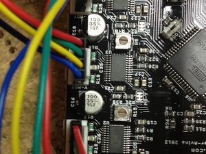 Z-axis motor wiring plugs into "Z-MOT"