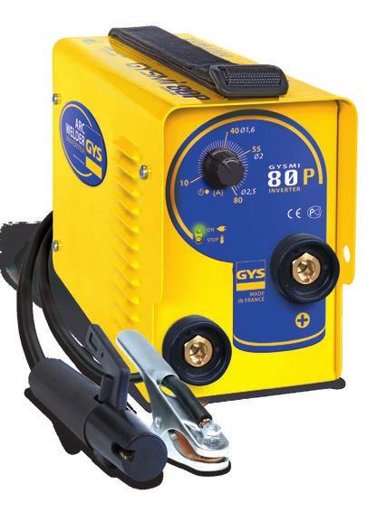MMA 10 80 A GYSMI 80P Ref. 029958 Ref. 029941 Welding unit with inverter technology piloted bt microprocessor. The arc dynamic of the product is unique and revolutionary on the market.