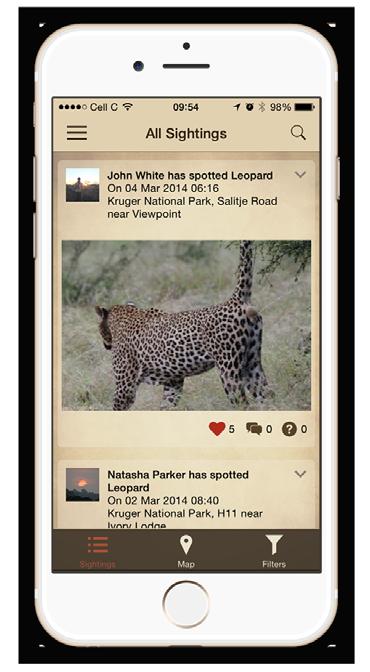 Tracking the Wild is a social platform to explore national parks and game reserves, share wildlife sightings and contribute to conservation research.