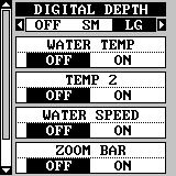 Any targets the microcomputer determines are fish will be displayed as fish symbols. Remember, the Fish ID feature can t be used when the unit is in the manual mode.
