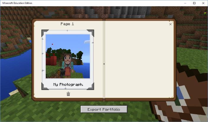 Camera and Portfolio The camera tool allows the player to take selfies