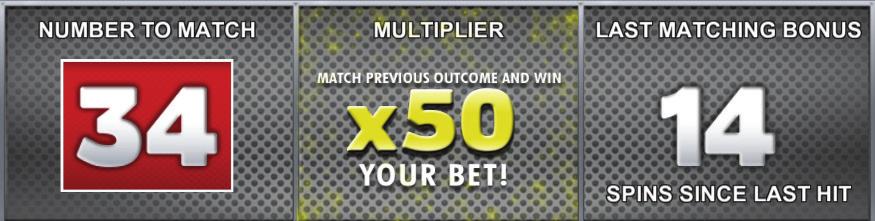 ROULETTE READER BOARD 34 Amount won is determined randomly and