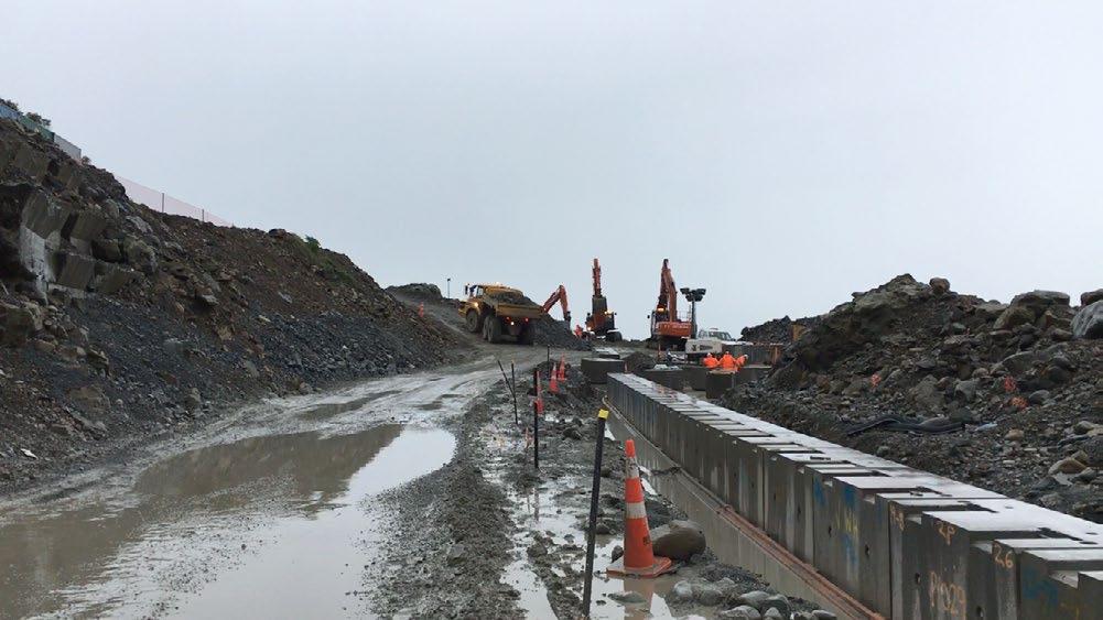 A new road is being constructed on the seashore and 1600 fivetonne concrete blocks are about to be laid on site to make up a seawall stretching around the coast.
