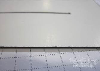 Adhere one piece of Crumb Cake card stock onto one side of the thin cardboard that you cut in Step