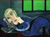 Artist: Pablo Picasso Title: Femme Allong 嶪 Lisant (Marie-Th 廨鋊 e) (1939) Form of