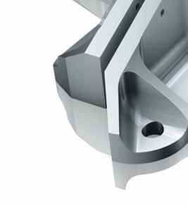 Pylon - thrust fitting The thrust fi tting is normally produced in titanium and is located between the wing and the engine. The main challenge is the machining with long overhang tools.
