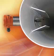 RL An optional mounting element, FlowTR, makes installations possible in shorter straight pipe sections by reducing turbulent flow. UL LL WS JL Over 40 % stronger taper pin design.