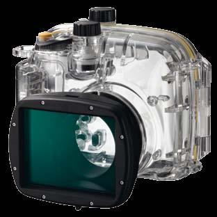 Waterproof cases for your underwater adventures Canon waterproof cases offer protection down to depths of 40 metres, opening up