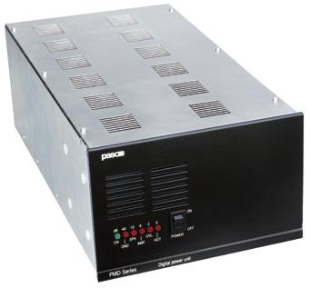 These modular amplifiers require a PMS2001 card-cage for mounting on a 19 rack.