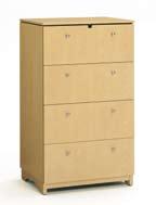 Laterals 19 Proud wood and proud laminate front styles Five pull styles: diner, contemporary, loft, knob and knob and dish Includes lock Wood drawer interiors Tackboards/markerboards attach to sides
