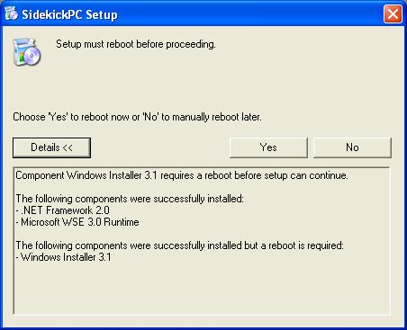 5. După instalarea programelor necesare instalatorului Windows Installer 3.1, vi se cere să reporniţi computerul. Fig. 57.