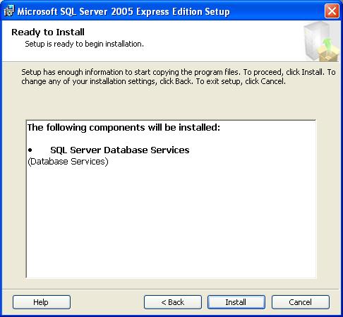 SQL Server 2005 este gata să fie instalat. Apăsaţi Install (instalare): Fig. 67.