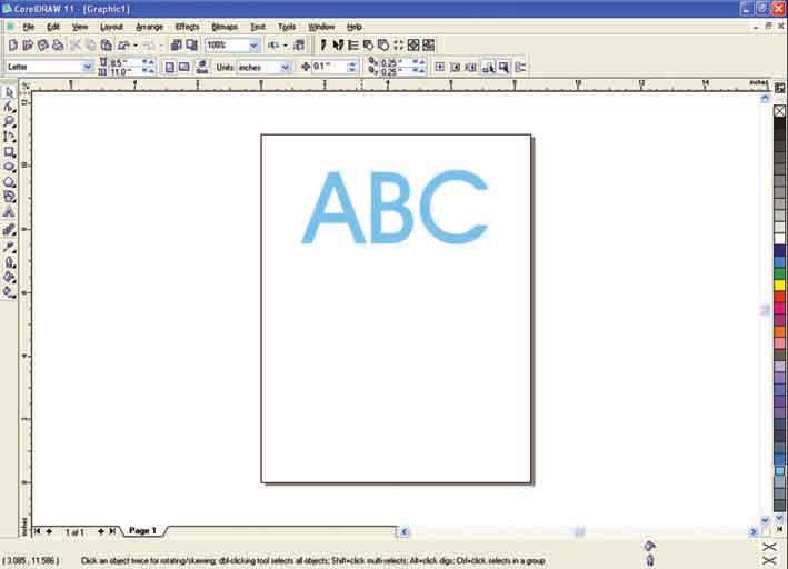 3 Activate CorelDRAW. No need to set the paper size to A3 size.