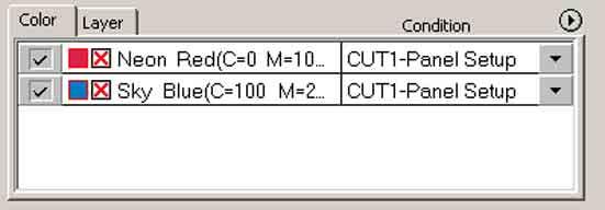 (In the case Layer tab has selected, the procedure is same) 5 When changing output conditions, click upper