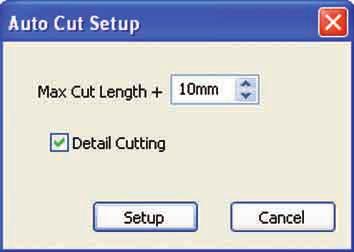 4 Click Plot button. Plot Out dialog appears. (Refer to page 93) Check [Auto Cut] to enable sheet cut automatically after completing each cutting operation.