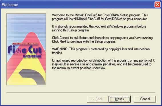 2 Set the CD-ROM of FineCut into the disk