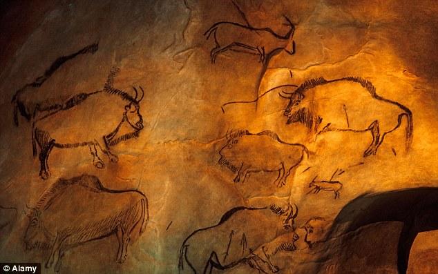 Art The earliest expression of art are cave painting. In the Paleolithic Age, these were done on rocks and on the ceilings and walls of caves, and represented animals.