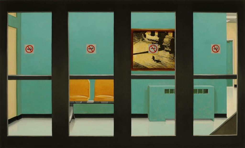 Waiting Room Giclee on Watercolor