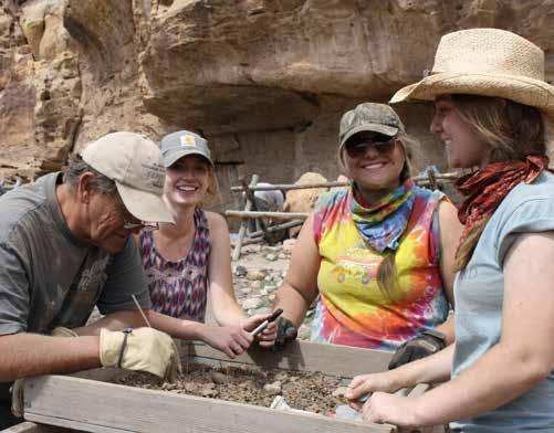 Lee Archaeology Program Gains Momentum Screening for artifacts, former Lee professor, Dr.