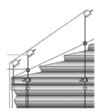 7. Side Tension cables on Apex Roof blinds Before fitting the side tension cables, it is advisable to make sure all blinds are spaced equally.
