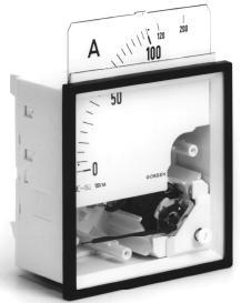Standard Program Technical Technical Square Panel Meters Square panel meters per DIN 43700 with quadrant scale, dull black or dull gray (RAL 7037) bezel per DIN 43718.