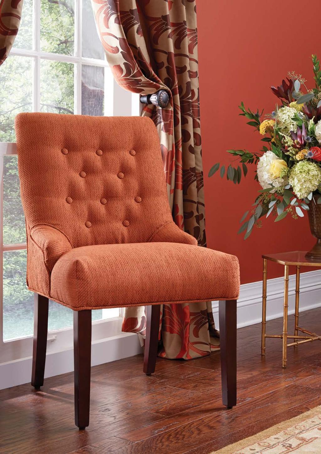Rowley How-To Guide Upholstering an Accent Chair in Two Pieces with Button Details Any chair can go from drab to fab with a few basic upholstery techniques.
