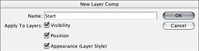 When you first launch Photoshop CS, the Layer Comps palette will be in the well in the right side of your Options bar (see Figure 5).