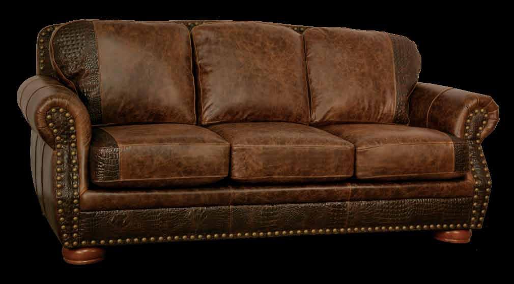 10 BIG SKY COLLECTION THE MARKSMAN GROUP The Marksman Sofa 84 Wx39 Dx39 H Leather Shown: Weston